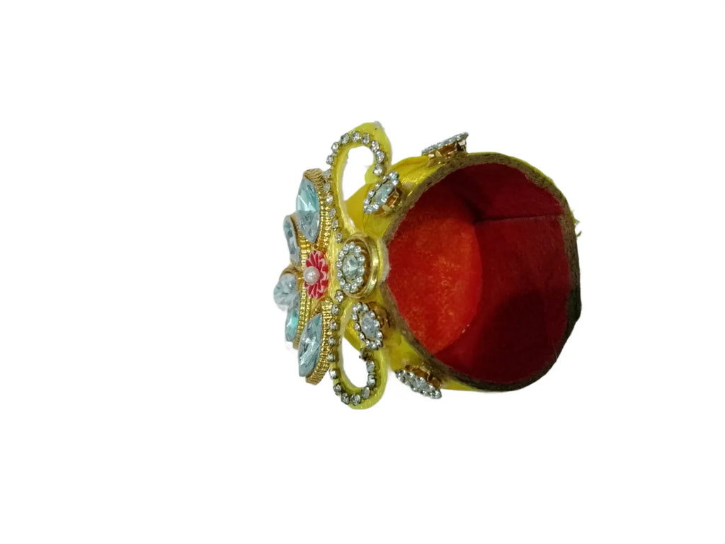 laddu gopal size 6 number pagdi yellow