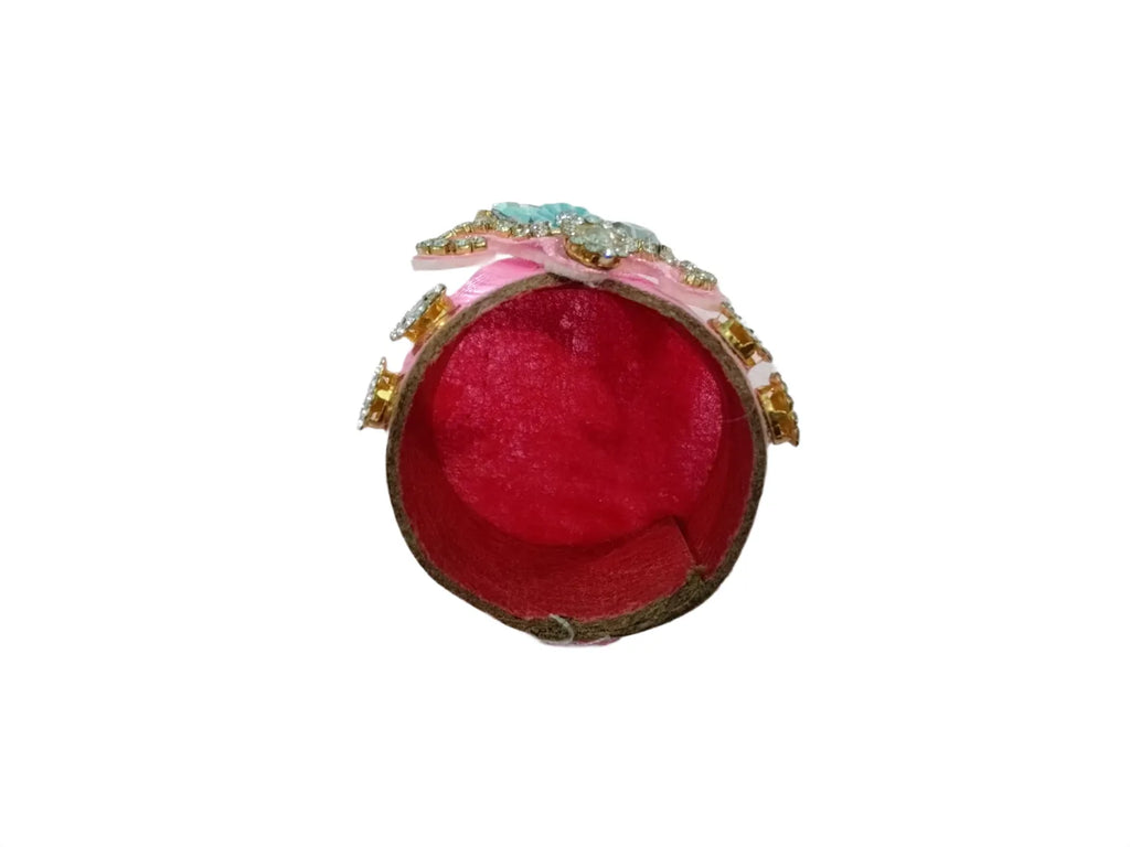 laddu gopal size 6 number pagdi light pink