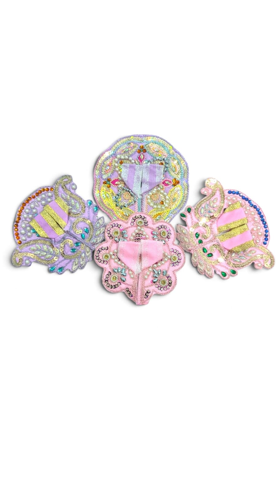 Pack of 4 Laddu Gopal Dress Size 0 Multiple Colors