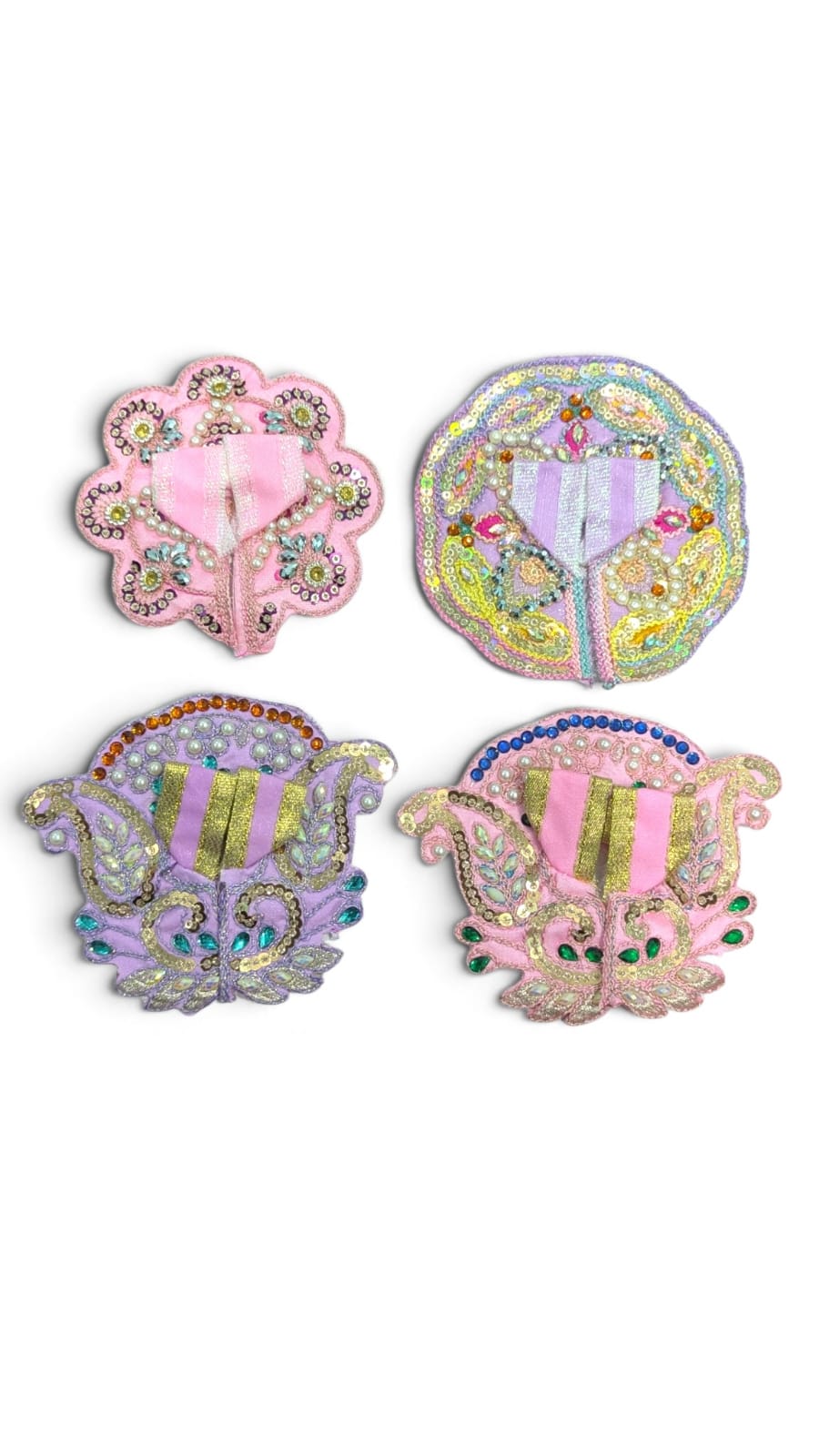 Pack of 4 Laddu Gopal Dress Size 0 Multiple Colors