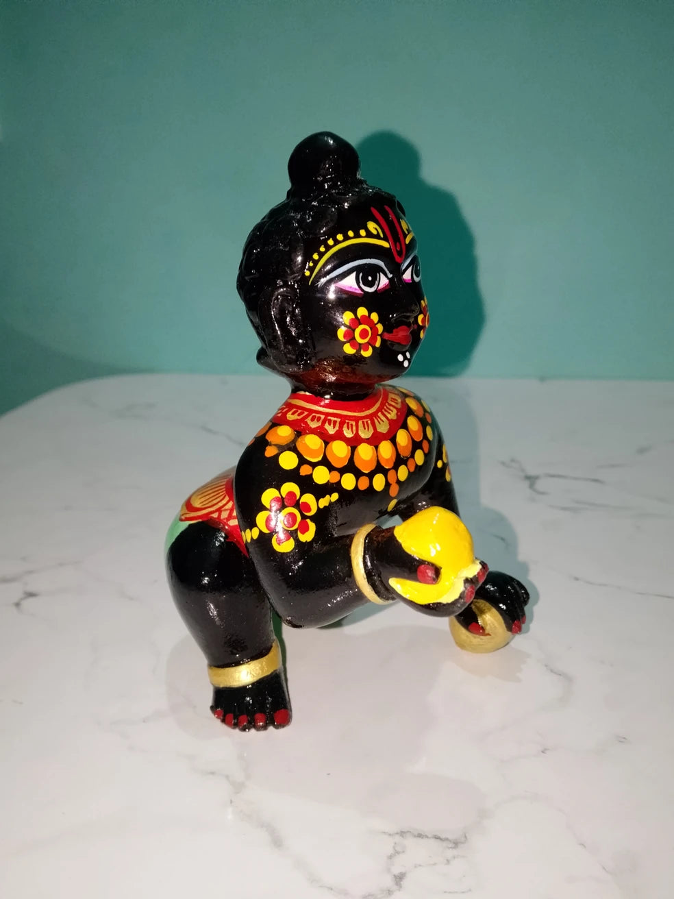Laddu Gopal murti Black 6 Number Size 5.5 Inch Height