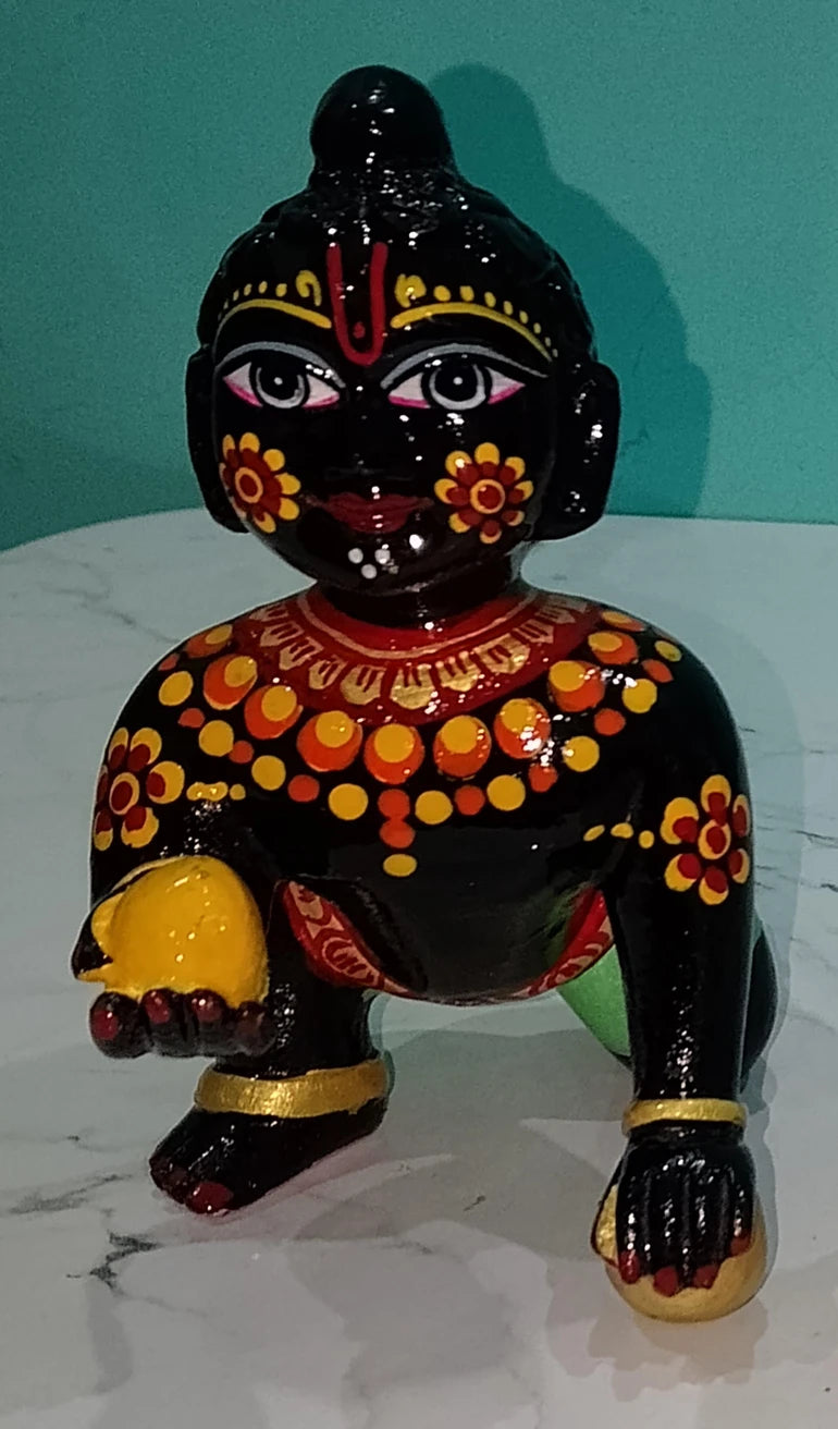 Laddu Gopal murti Black 6 Number Size 5.5 Inch Height