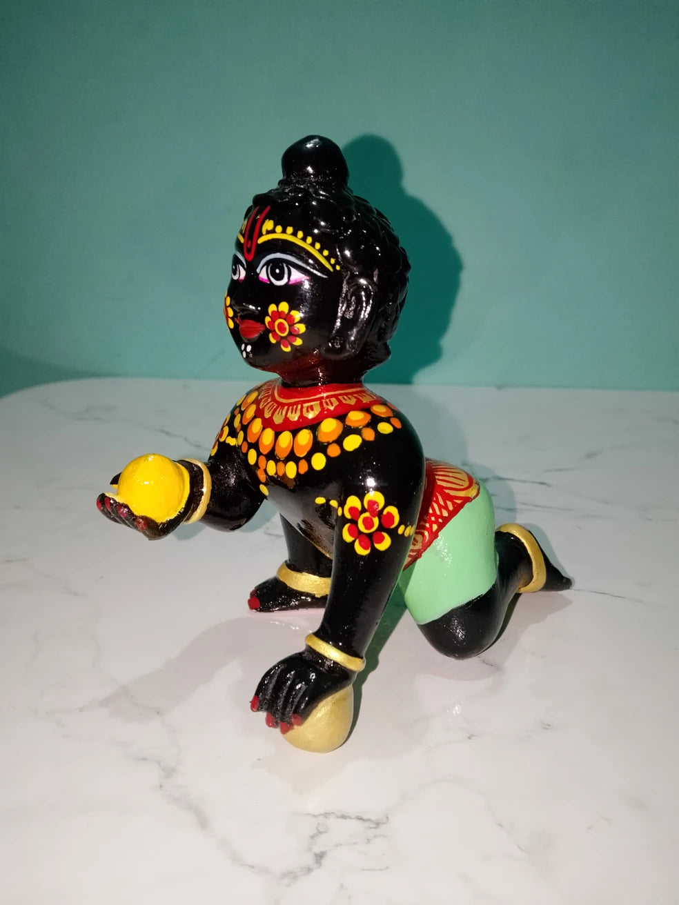 Laddu Gopal murti Black 6 Number Size 5.5 Inch Height