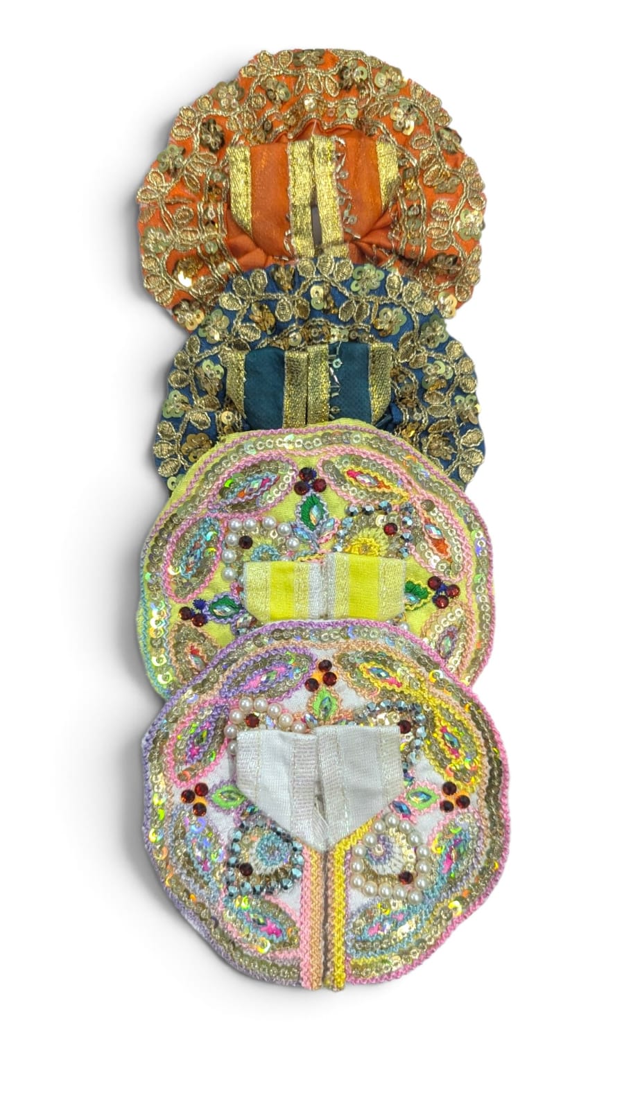 Pack of 4 Laddu Gopal Dress Size 0 Multiple Colors