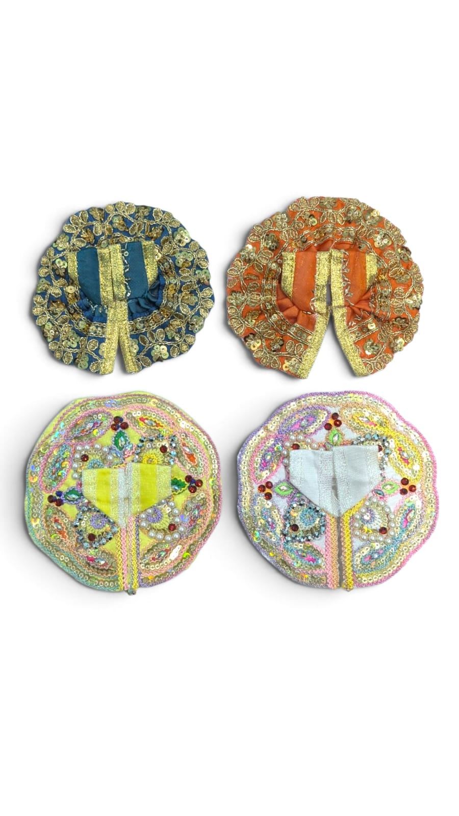 Pack of 4 Laddu Gopal Dress Size 0 Multiple Colors