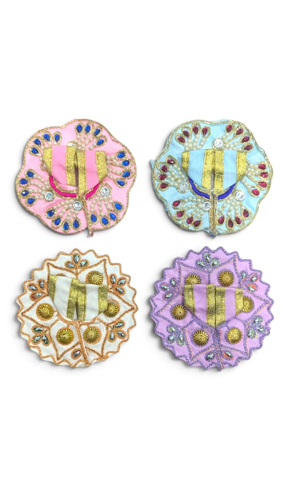 Pack of 4 Laddu Gopal Dress Size 0 Multiple Colors