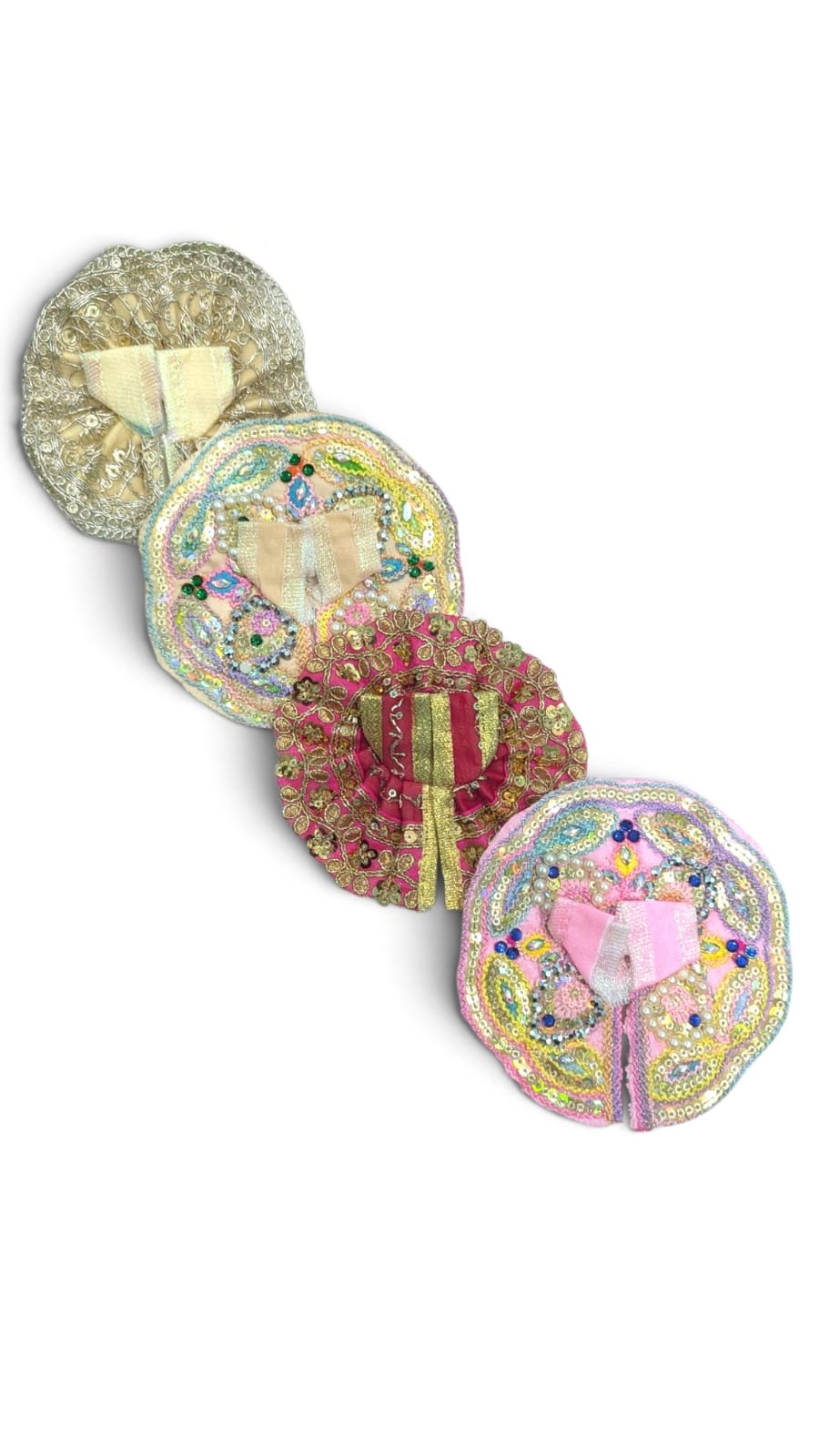 Pack of 4 Laddu Gopal Dress Size 0 Multiple Colors