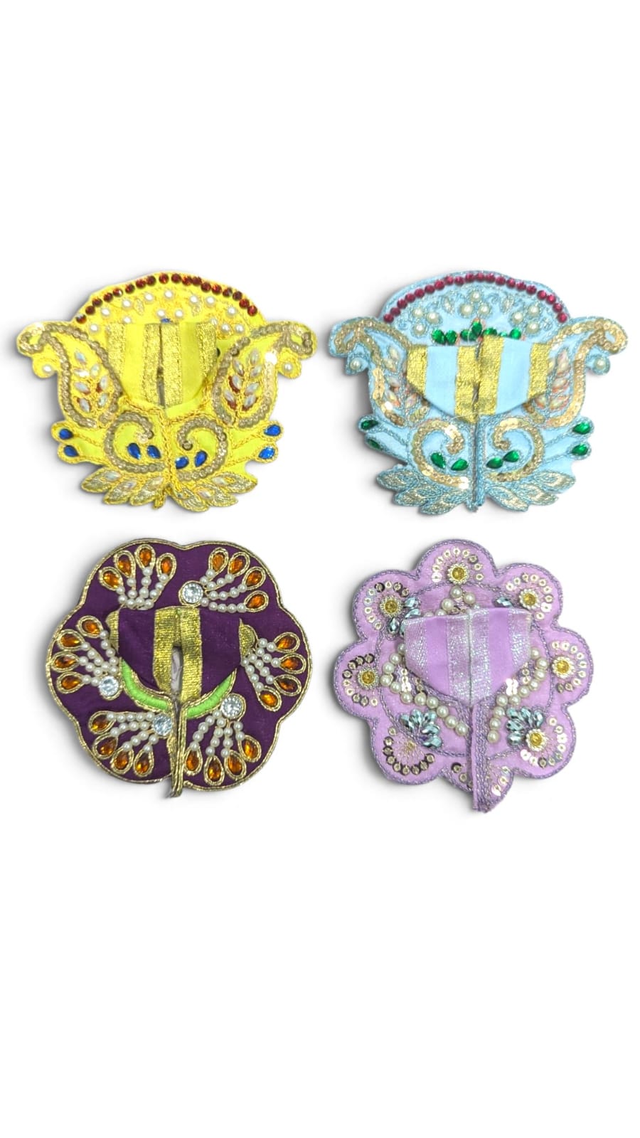Pack of 4 Laddu Gopal Dress Size 0 Multiple Colors