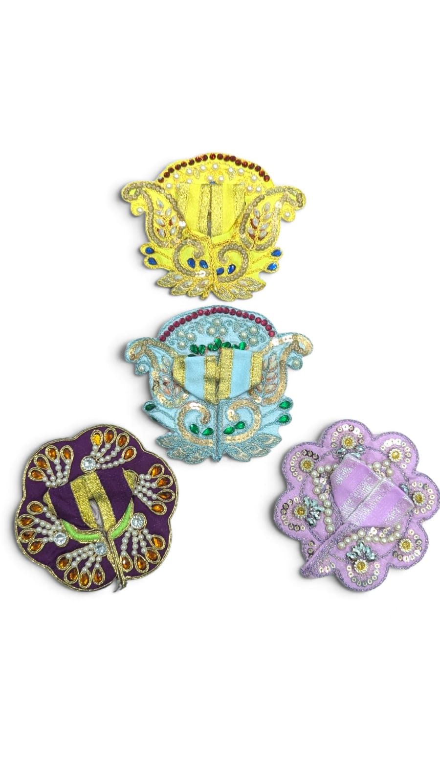 Pack of 4 Laddu Gopal Dress Size 0 Multiple Colors