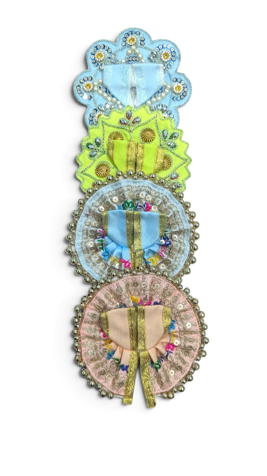 Pack of 4 Laddu Gopal Dress Size 0 Multiple Colors