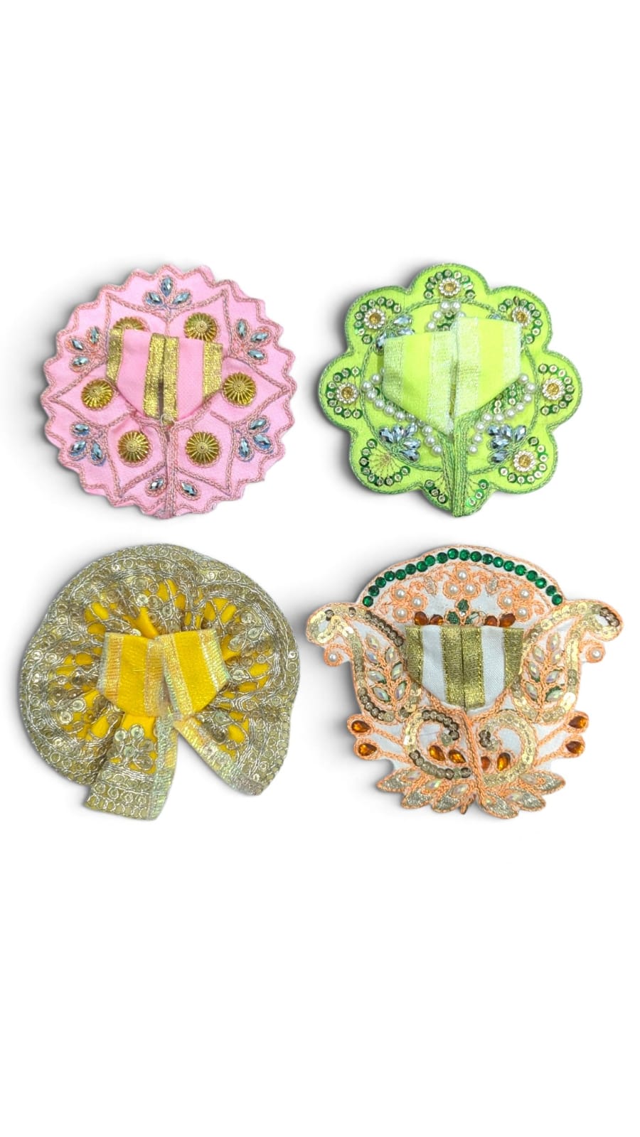 Pack of 4 Laddu Gopal Dress Size 0 Multiple Colors