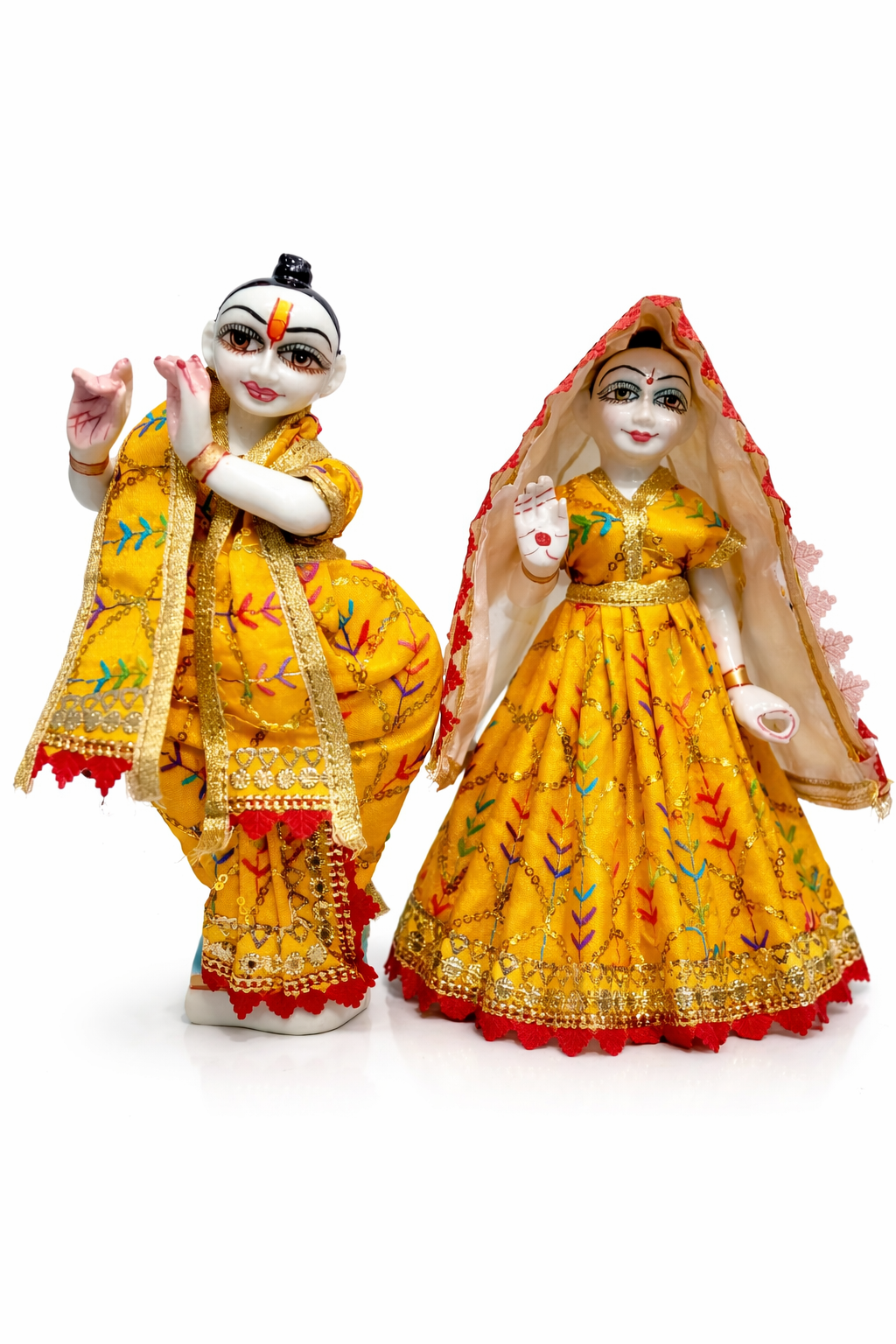radha krishna poshak suitable for 9 inch radha krishna murti