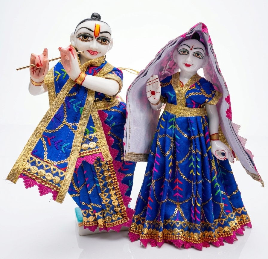 radha krishna poshak suitable for 9 inch radha krishna murti