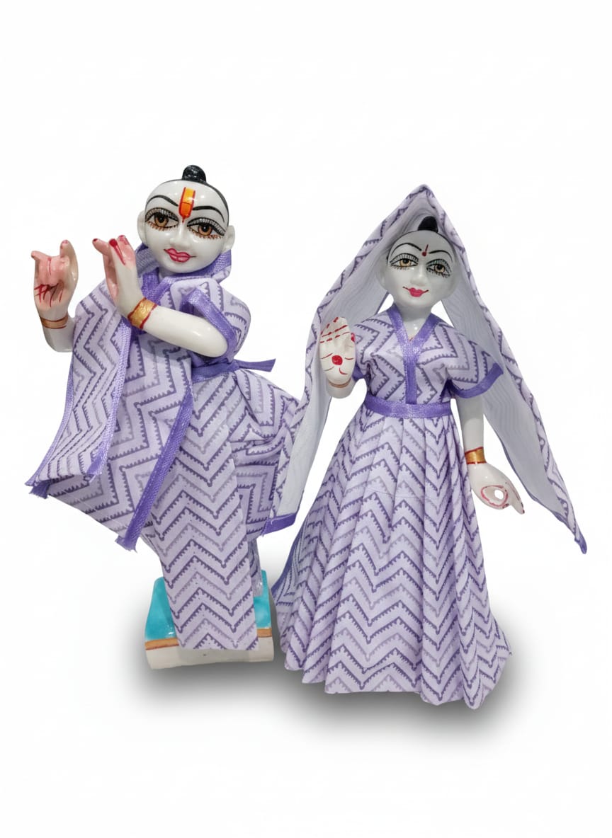 9 inch radha krishna summer cotton dress