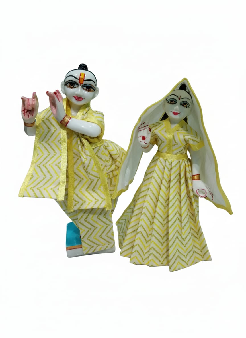 9 inch radha krishna summer cotton dress