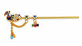 Mor Design Bansuri 5 Inch for Laddu Gopal, Kanha Ji Shringar (Peacock Design Flute)
