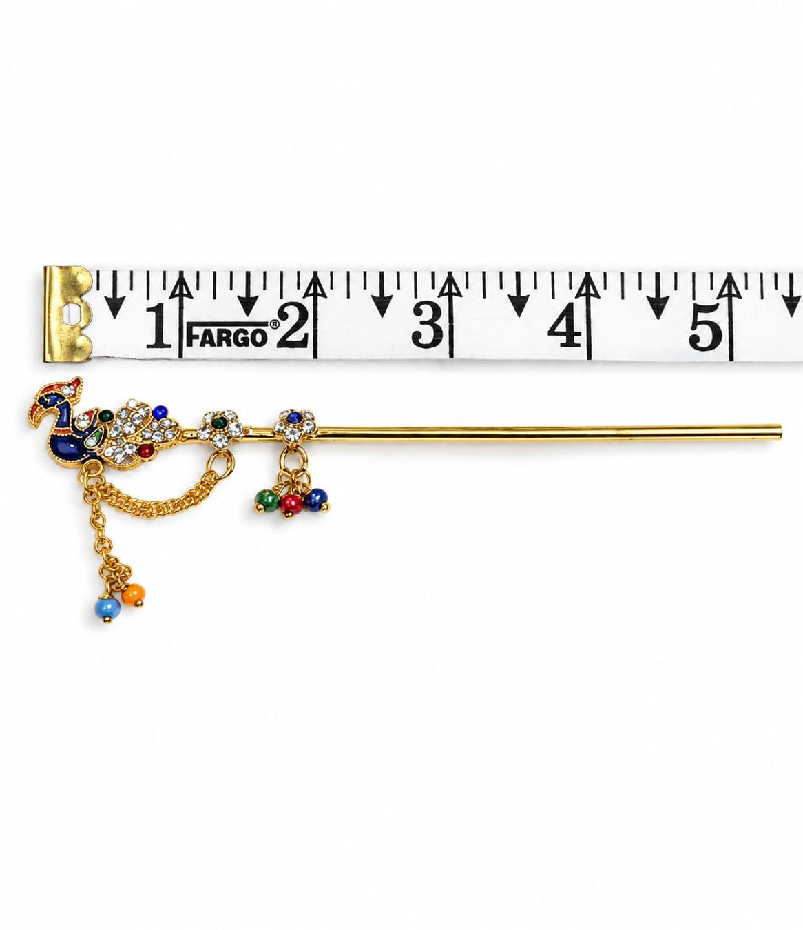 Mor Design Bansuri 5 Inch for Laddu Gopal, Kanha Ji Shringar (Peacock Design Flute)