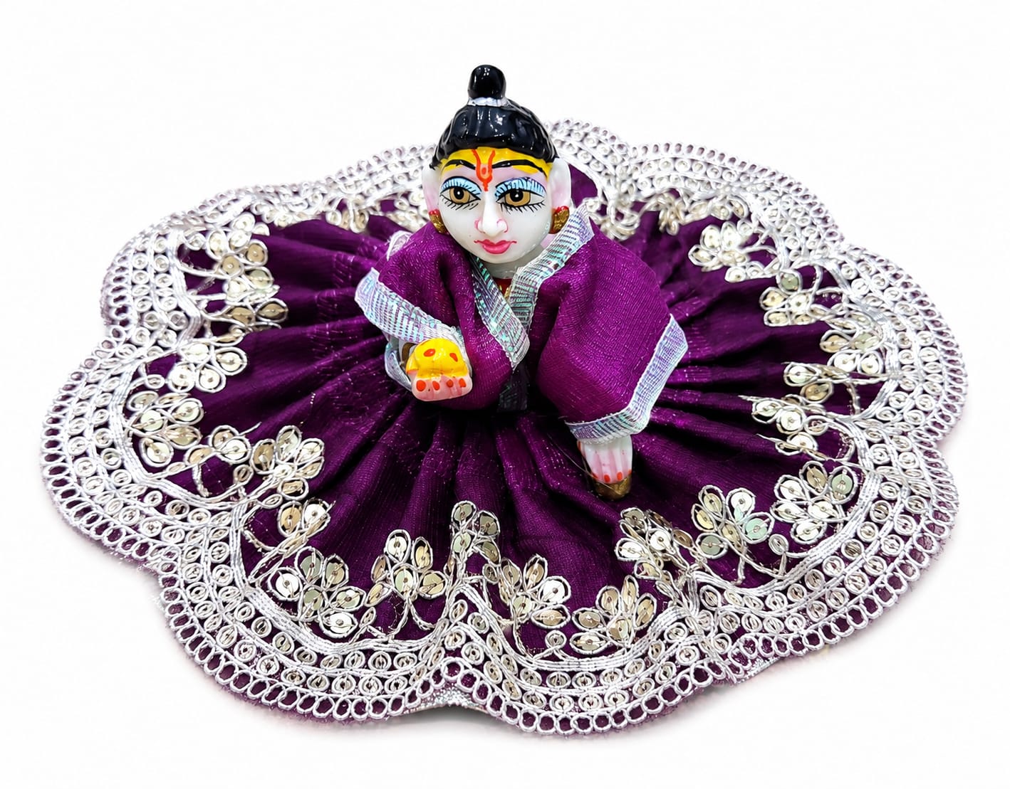 Laddu Gopal Dress Size 4 Purple