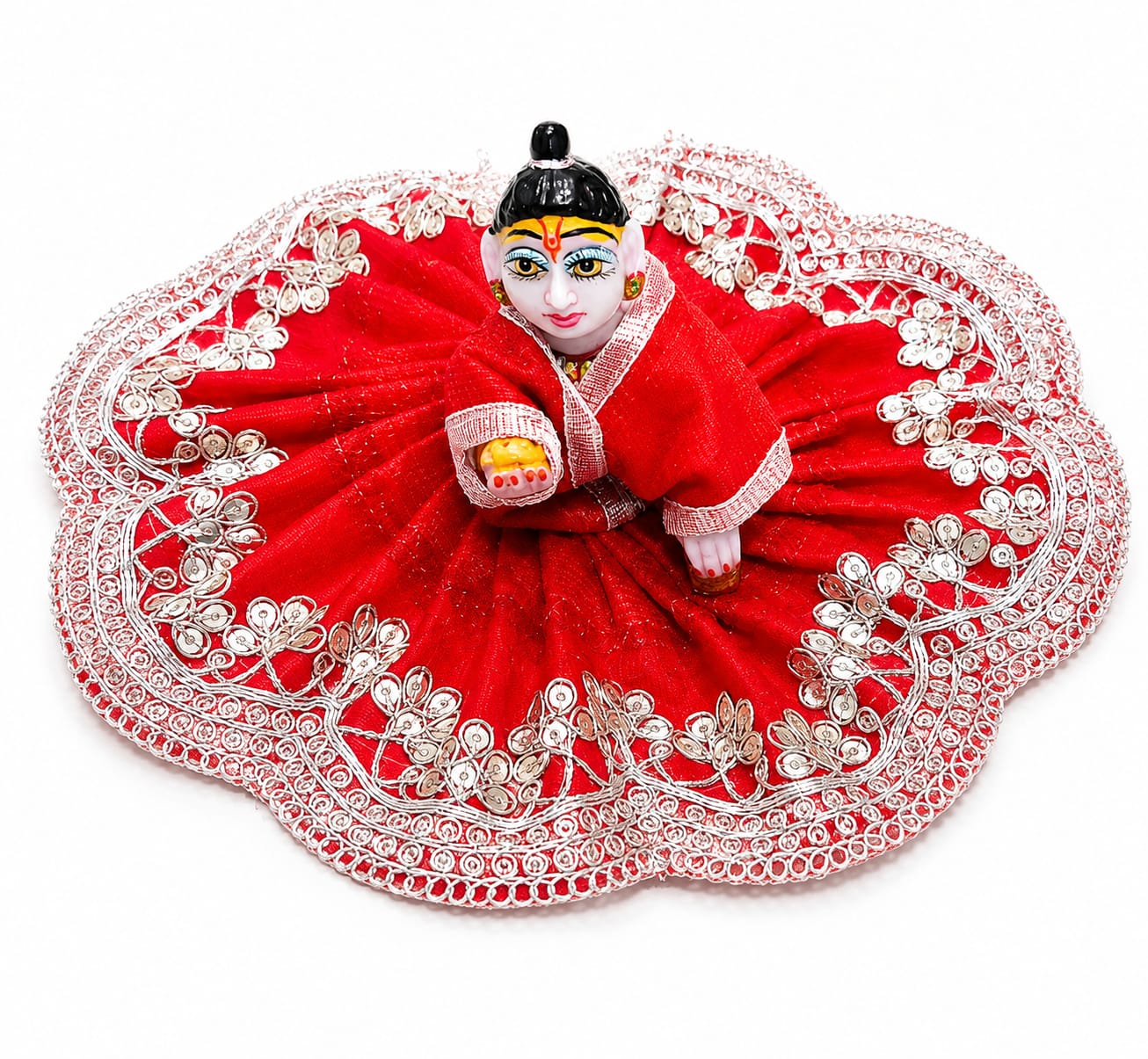Laddu Gopal Dress Size 4 Red