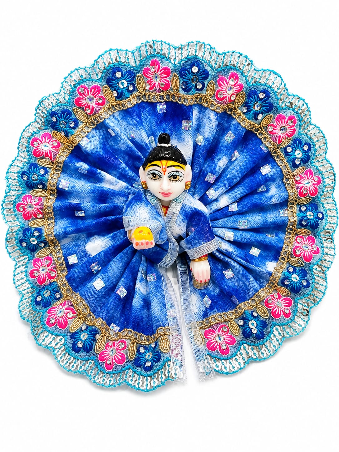 Laddu Gopal Dress Size 4 Number Blue