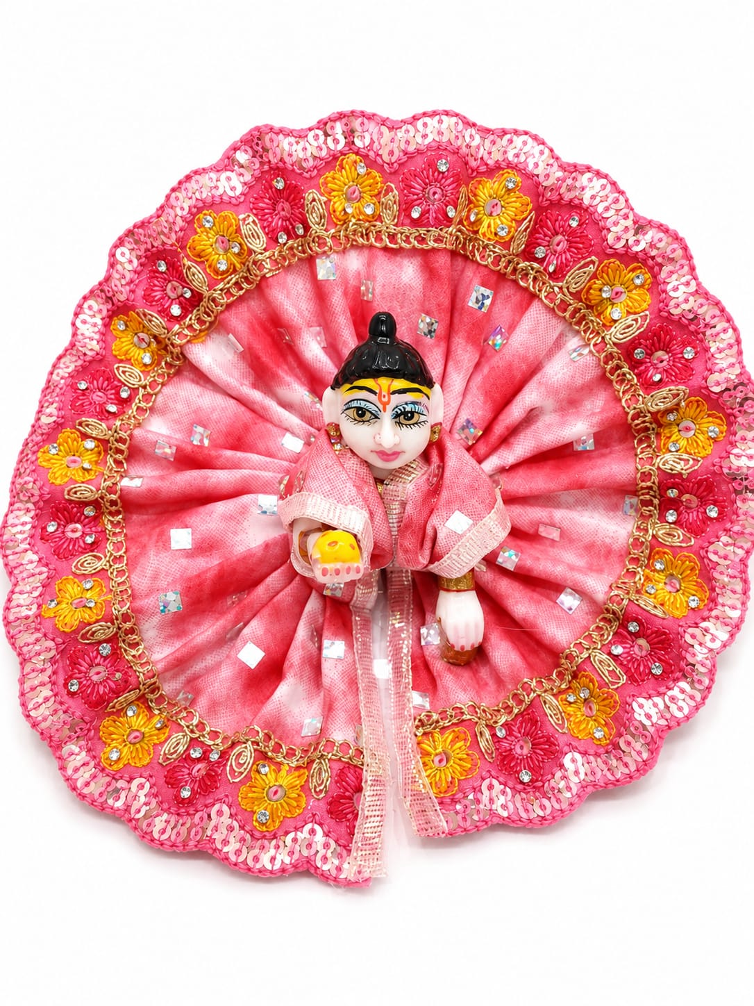 Laddu Gopal Dress Size 4 Number Red