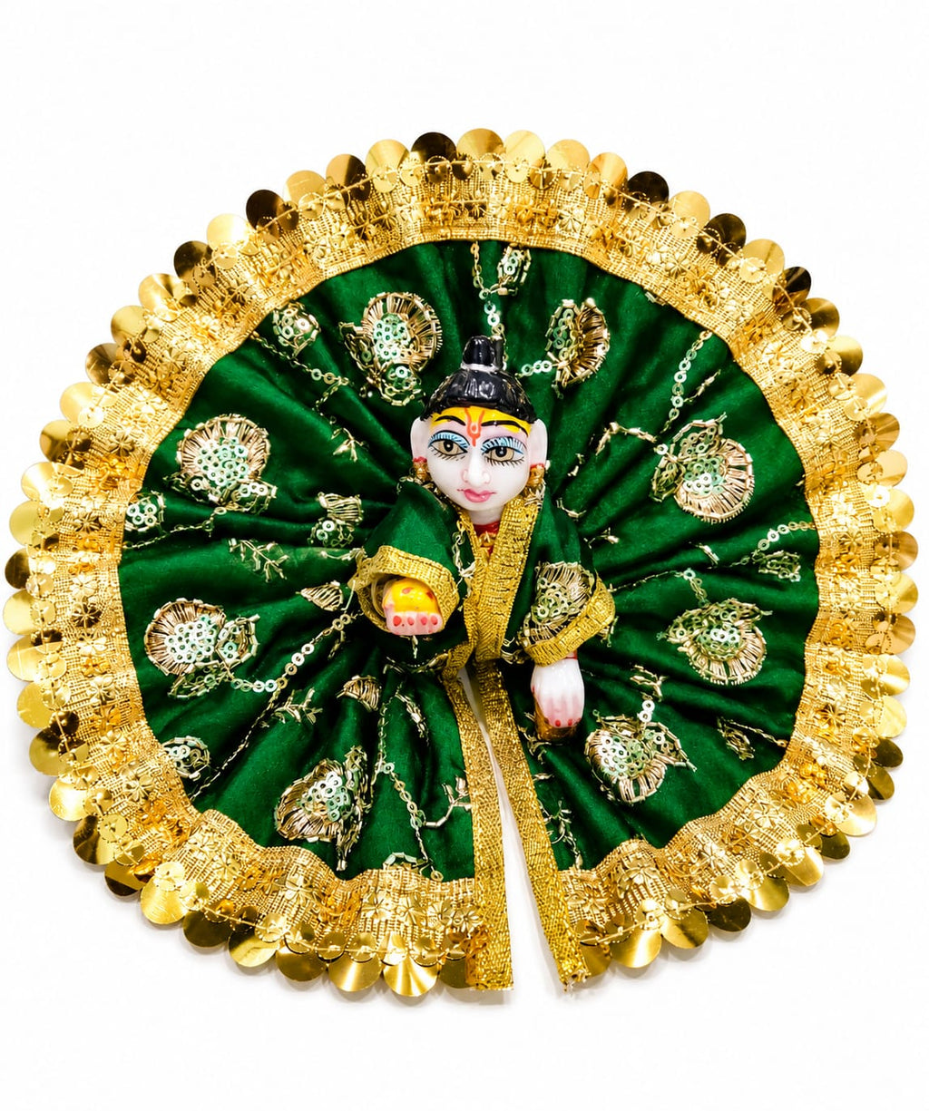 Laddu Gopal Dress Size 4  Number Green
