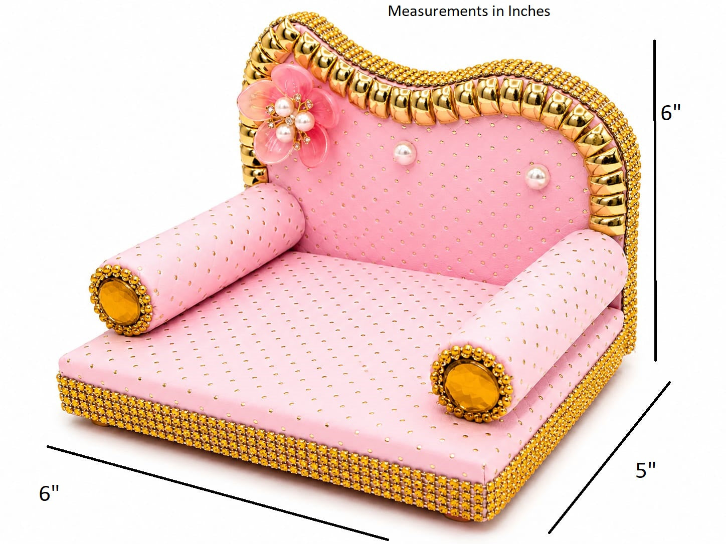Laddu Gopal Singhasan LIght Pink Color