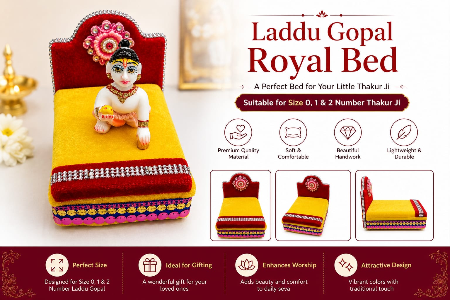 Laddu Gopal Bed 