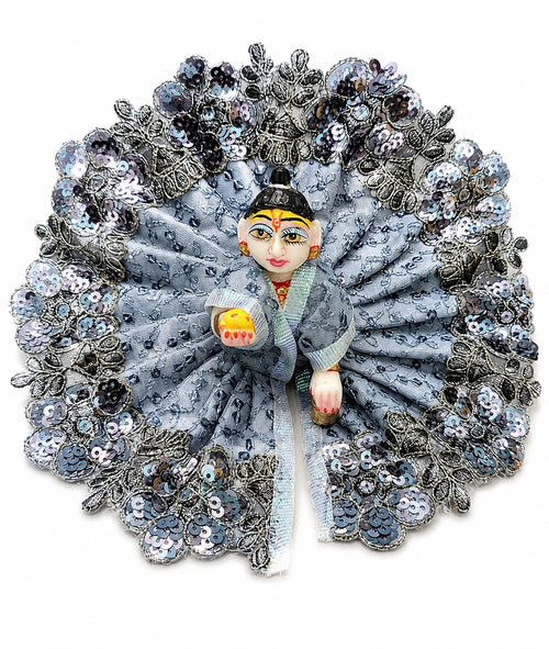 Laddu Gopal Dress Size 4 Number Grey