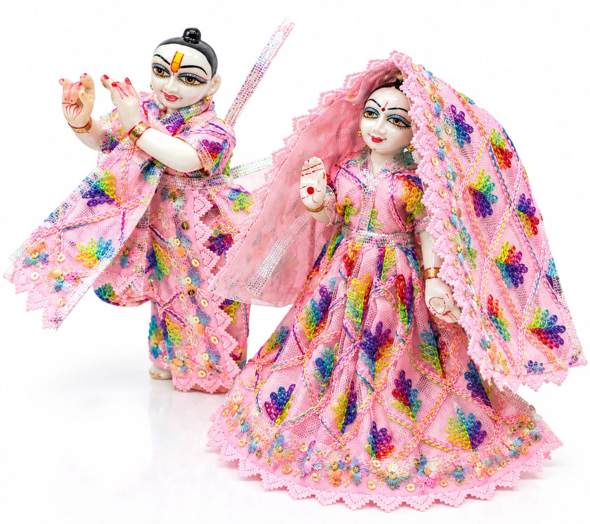 Radha Krishna Dress Poshak Pink