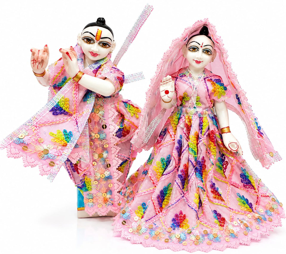 Radha Krishna Dress Poshak Pink