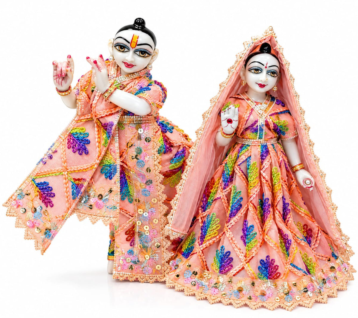 Radha Krishna Dress Poshak Orange