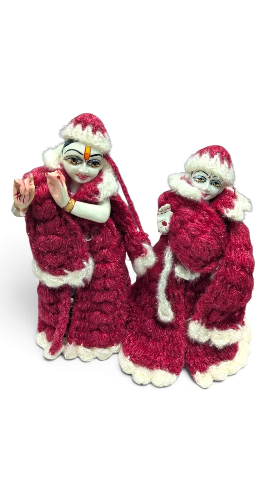 9-10 Inch Radha Krishna Winter Woolen Dress