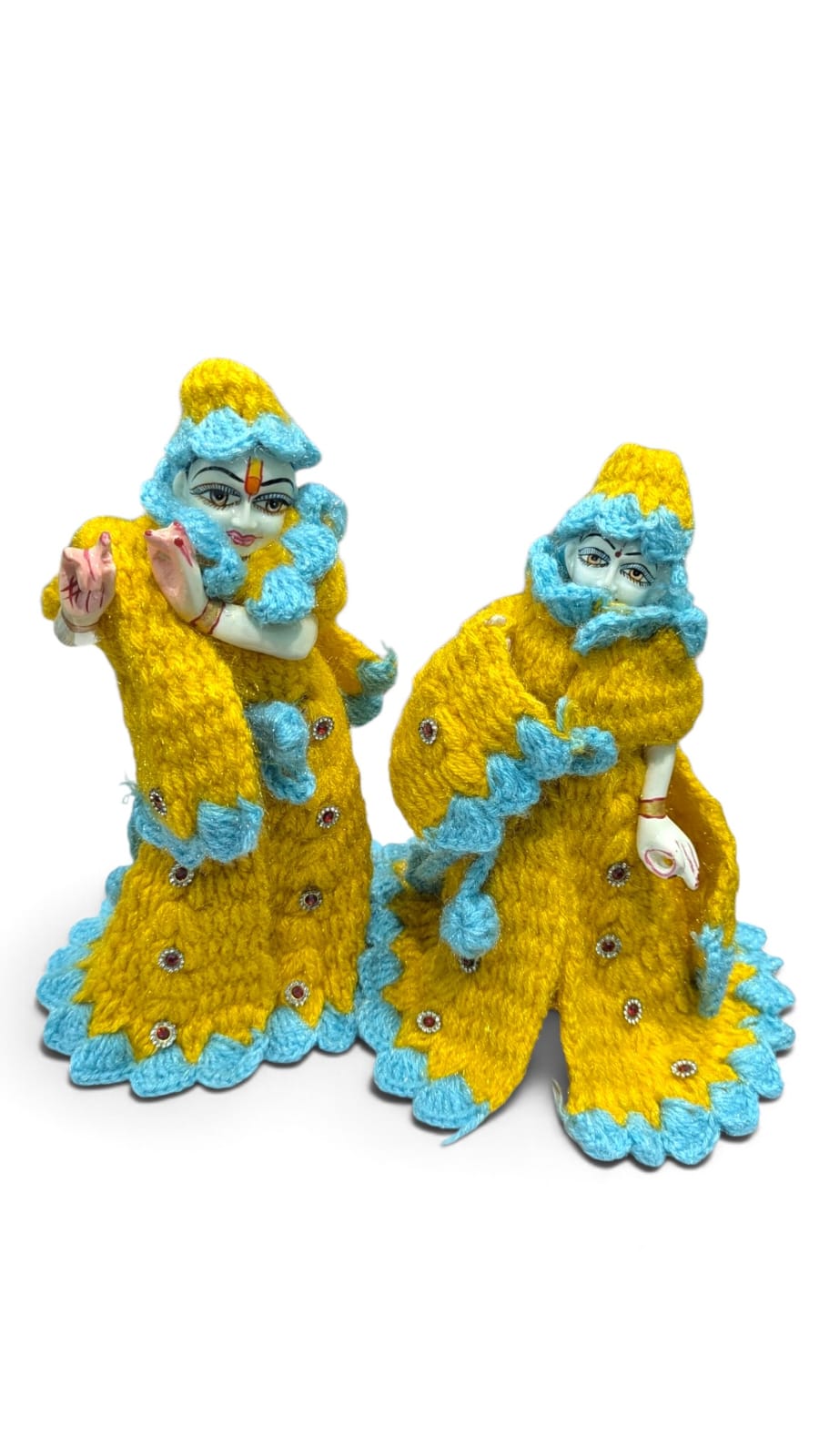 9-10 Inch Radha Krishna Winter Woolen Dress