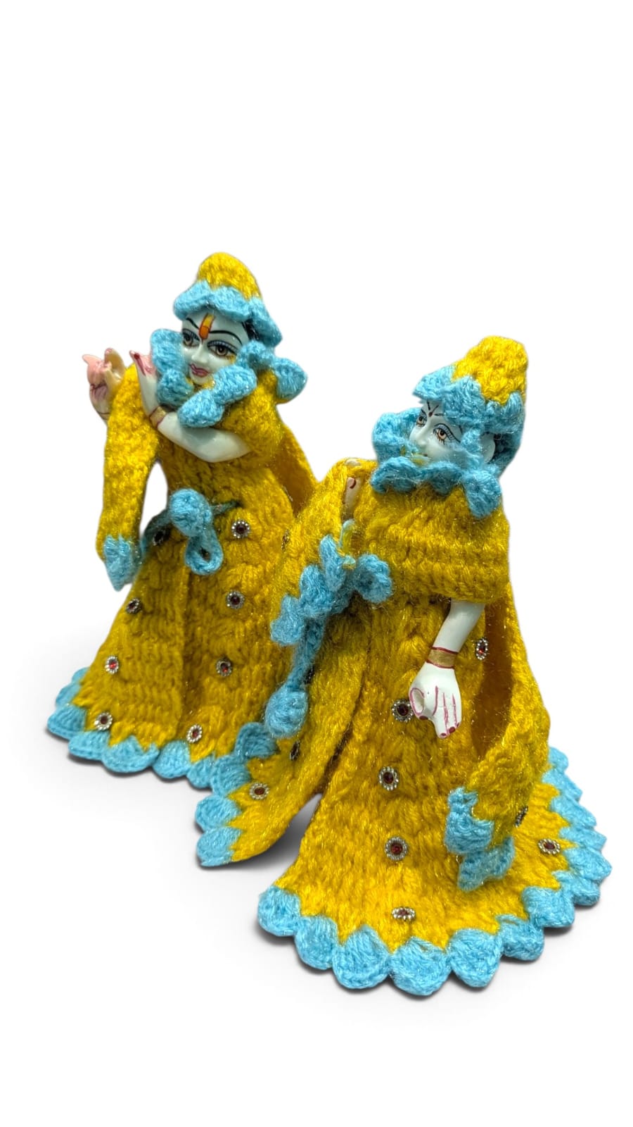 9-10 Inch Radha Krishna Winter Woolen Dress