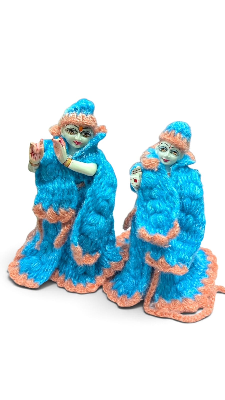 9-10 Inch Radha Krishna Winter Woolen Dress