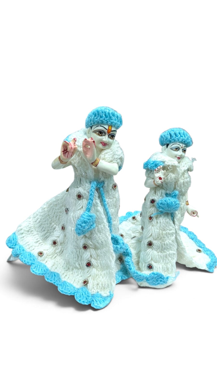 9-10 Inch Radha Krishna Winter Woolen Dress
