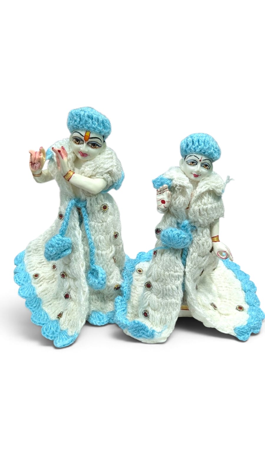 9-10 Inch Radha Krishna Winter Woolen Dress