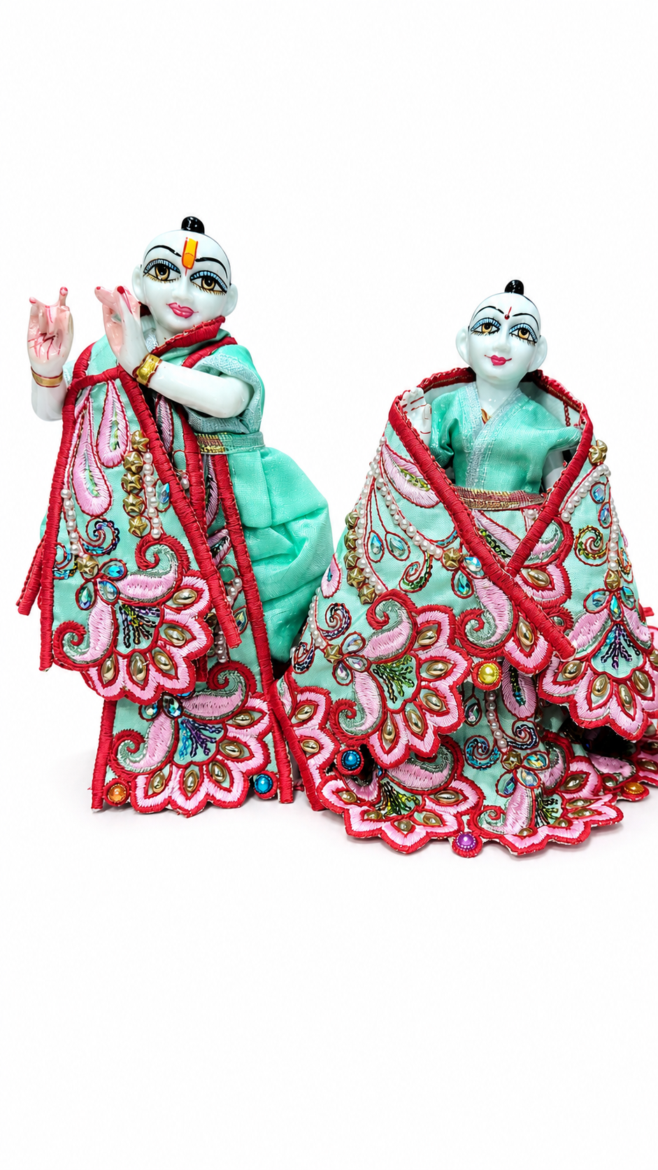 vrindavan e store radha krishna poshak for 10 inch idol premium embroidery work dress set for laddu gopal radha krishna murti designer handmade fancy vastra
