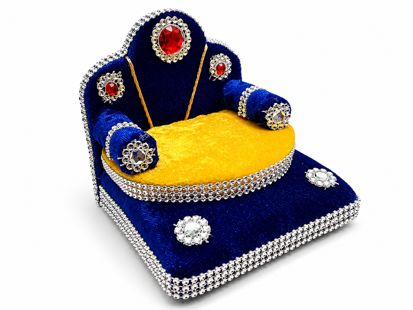 premium laddu gopal singhasan for size 0 decorative handmade throne seat for bal gopal designer aasan for kanha ji pooja jhula decoration 2