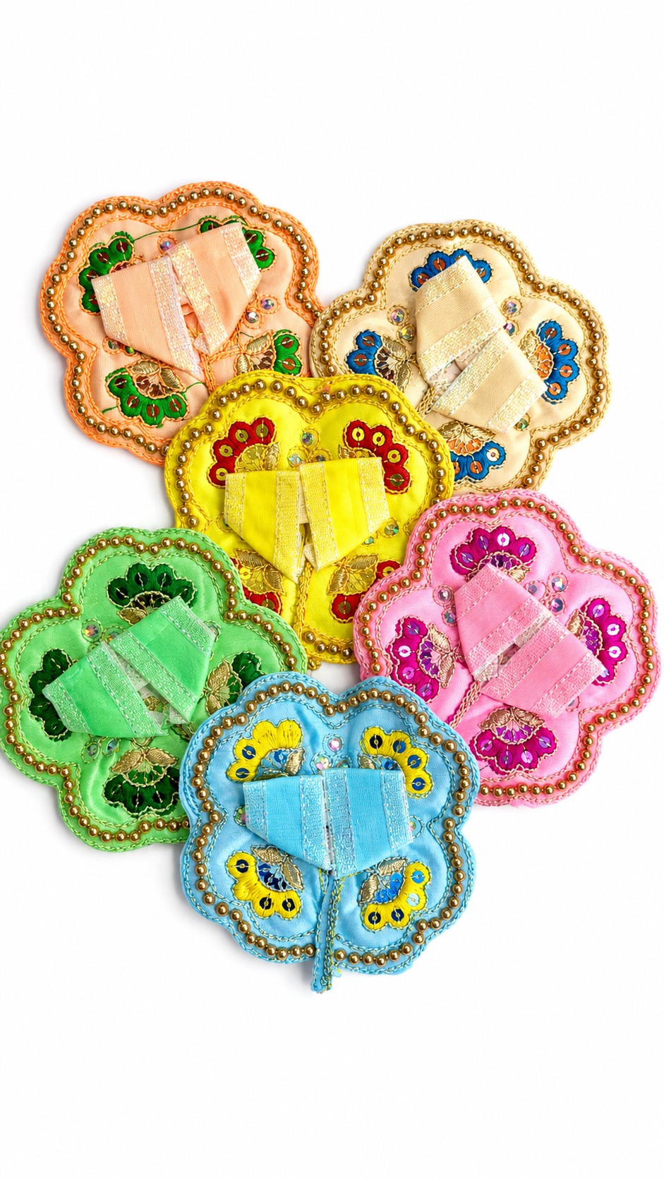 Vrindavan E Store Pack of 6 Size 0 Number Summer Fancy Dress for Laddu Gopal