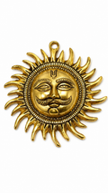 antique brass finish surya face wall hanging vastu sun statue for home entrance and office positivity