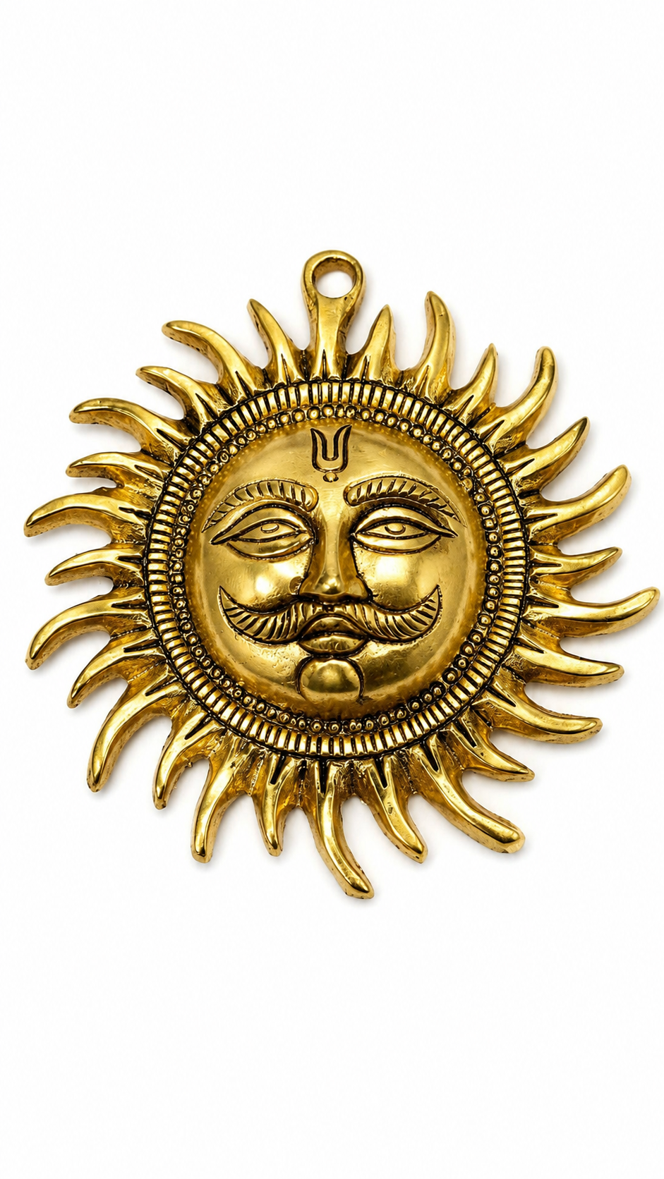 antique brass finish surya face wall hanging vastu sun statue for home entrance and office positivity