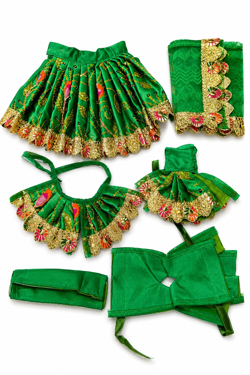 Radha Krishna Dress Green