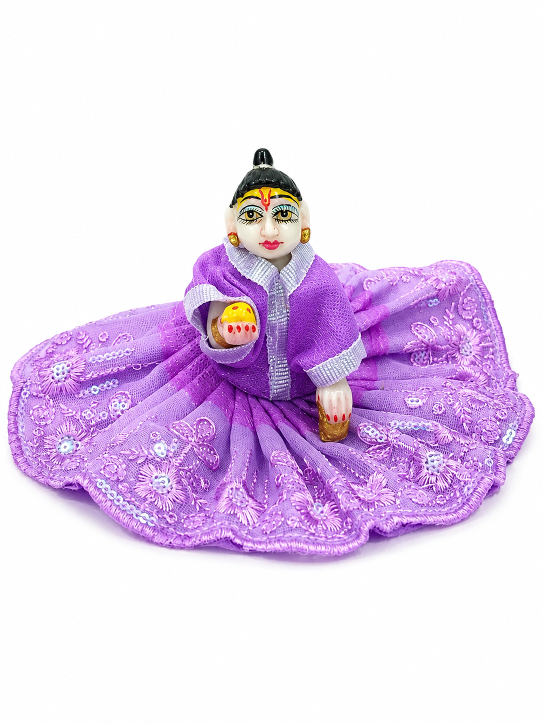 Laddu Gopal Dress Size 4 Number Color Purple