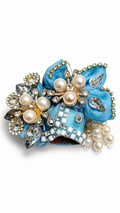 premium sky blue pearl stone work laddu gopal pagdi for size 0 handmade designer mukut safa for 1 to 1 5 inch bal gopal idol