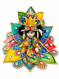 Designer Laddu Gopal Dress Size 4 with Matching Mukut | Premium Stone Work Poshak