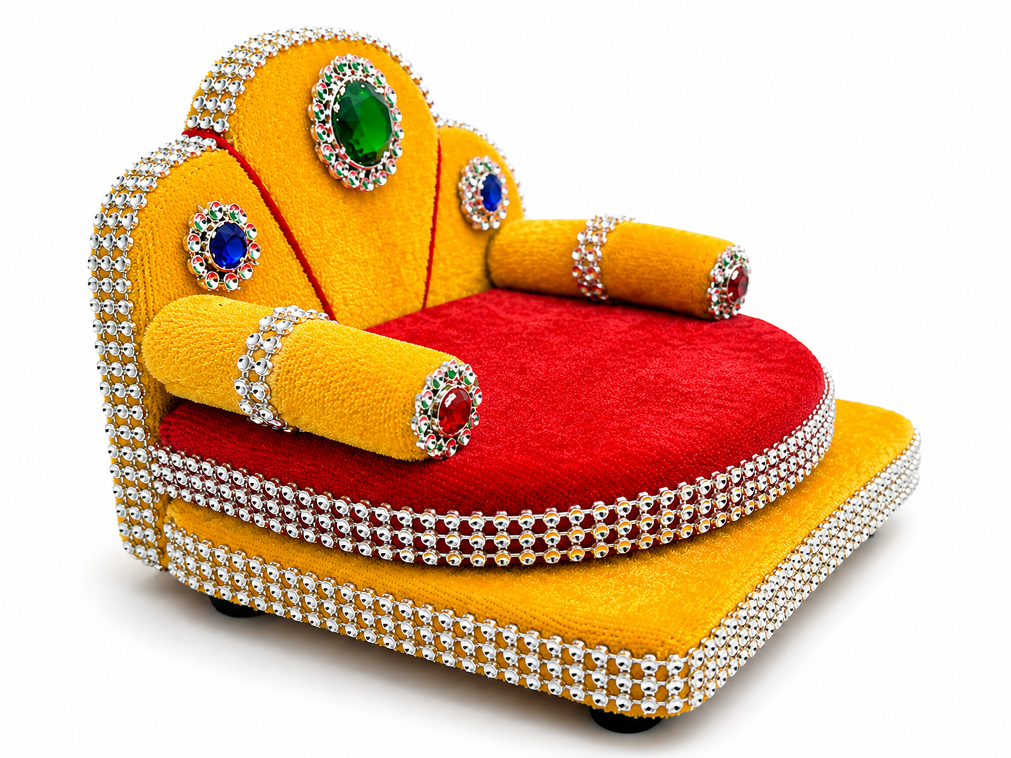 premium laddu gopal singhasan for size 0 decorative handmade throne seat for bal gopal designer aasan for kanha ji pooja jhula decoration 3