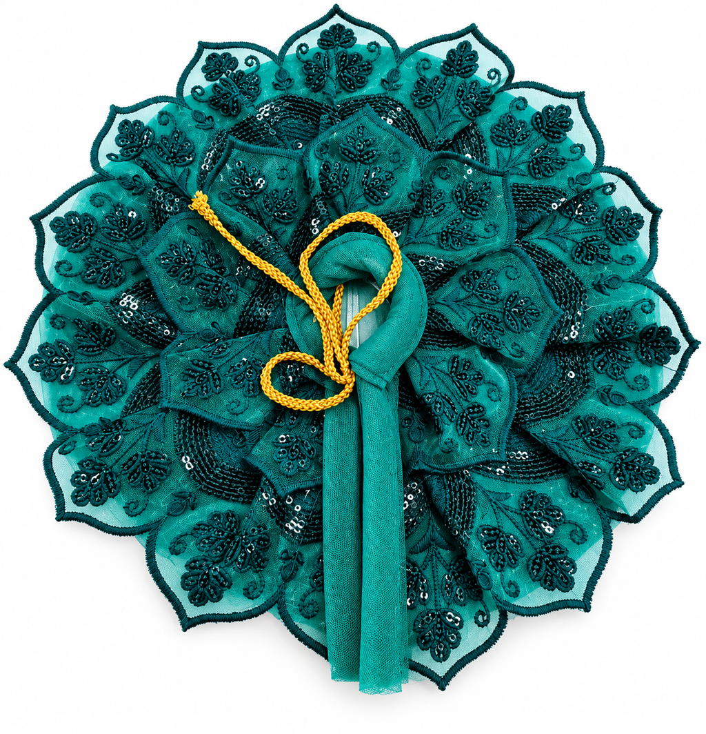 Premium Laddu Gopal Dress Size 5 with Matching Designer Pagdi (Emerald Green)