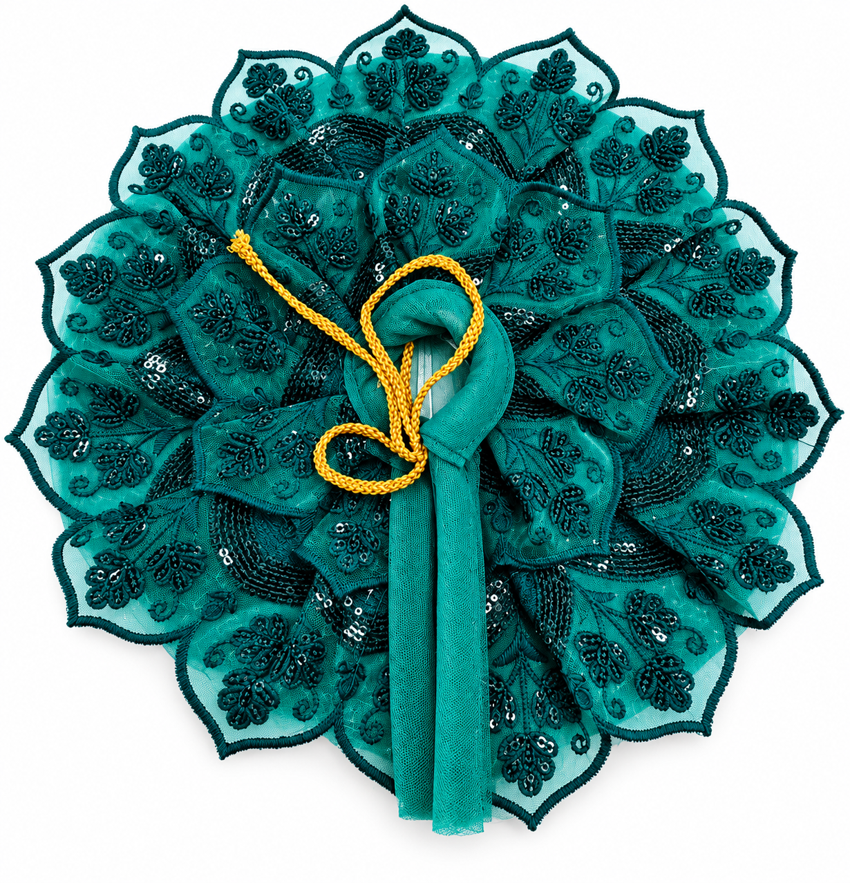 Premium Laddu Gopal Dress Size 5 with Matching Designer Pagdi (Emerald Green)
